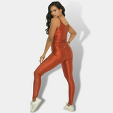 Shiny Lux Tank Top / Amber